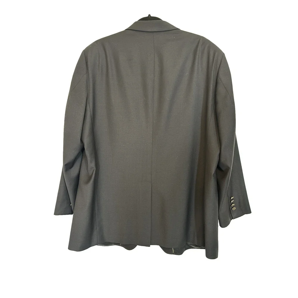 Brooks Brothers Blazer Mens 48 R Black Loro‎ Piana Super 120s Wool Suit Jacket
